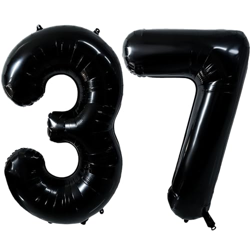 40 Zoll Schwarz Luftballon Zahlen 37 Schwarz Ballon 37. Geburtstag Deko Zahlenballons 37 Riesen Helium Luftballon 73 Party Dekoration Hochzeit Geburtstag Nummer 37/73 von CHANGZHONG
