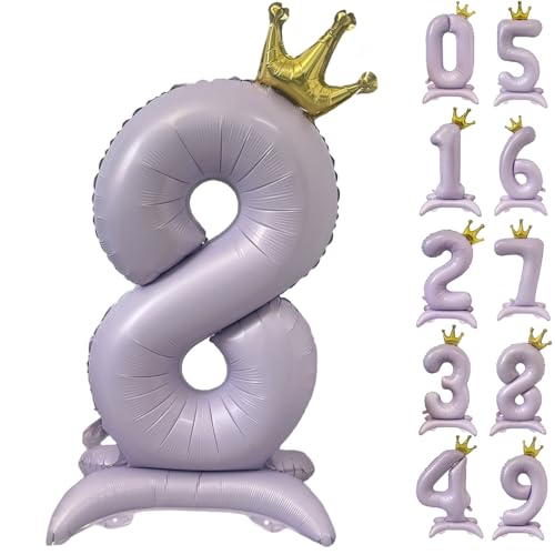 42 Zoll Lila Zahl Ballon Stehende Zahl 8 Luftballon mit Krone Hell Lila Krone Ballon Zahlen 0-9 Groß Helium Ballons für Geburtstag Party Dekorationen Hochzeit Deko 42 Zoll Lila Zahl Ballon Stehende Zahl 8 Luftballon mit Krone Hell Lila Krone Ballon Zahlen 0-9 Groß Helium Ballons für Geburtstag Party Dekorationen Hochzeit Deko von CHANGZHONG