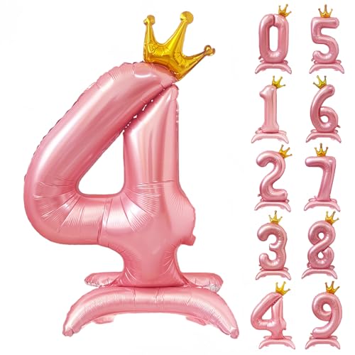 42 Zoll Rosa Zahl Ballon Stehende Zahl 4 Luftballon mit Krone Rosa Krone Ballon Zahlen 0-9 Groß Helium Ballons für Geburtstag Party Dekorationen Hochzeit Deko 42 Zoll Rosa Zahl Ballon Stehende Zahl 4 Luftballon mit Krone Rosa Krone Ballon Zahlen 0-9 Groß Helium Ballons für Geburtstag Party Dekorationen Hochzeit Deko von CHANGZHONG