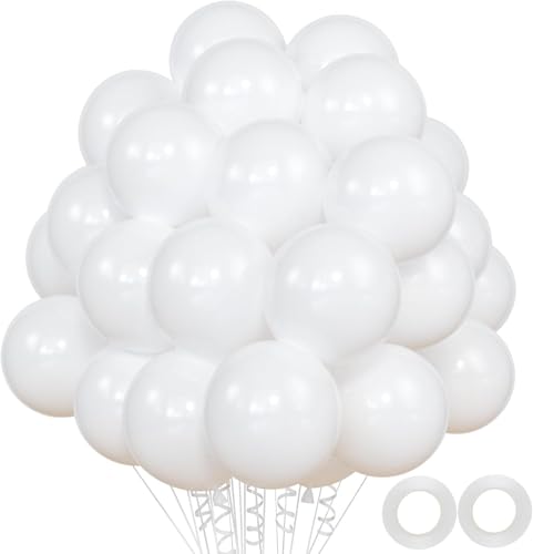 50 Stück Luftballons Weiß Ballons 12 Zoll Latexballon Weiß Partyballon Geburtstag Dekoration Supplies Neujahrsdekoration 50 Stück Luftballons Weiß Ballons 12 Zoll Latexballon Weiß Partyballon Geburtstag Dekoration Supplies Neujahrsdekoration von CHANGZHONG