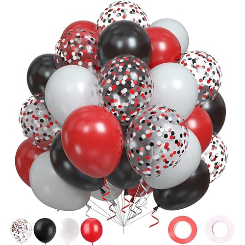 60 Stück Luftballons Rot Schwarz und Weiß Ballons 12 Zoll Latexballon Rot Schwarz und Weiß Partyballon Geburtstag Rennwagen Thema Party Dekoration Supplies Neujahrsdekoration 60 Stück Luftballons Rot Schwarz und Weiß Ballons 12 Zoll Latexballon Rot Schwarz und Weiß Partyballon Geburtstag Rennwagen Thema Party Dekoration Supplies Neujahrsdekoration von CHANGZHONG
