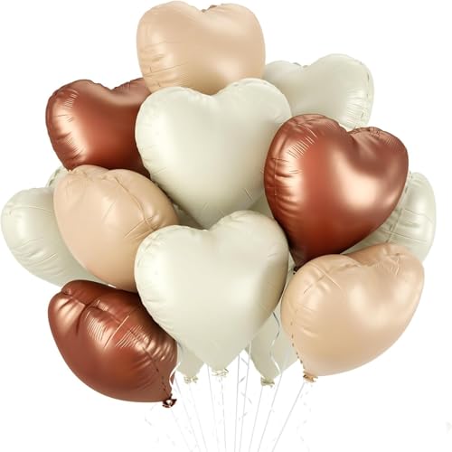 Braune Aprikosen-Folienballons, 45,7 cm, 20 Stück, beigebrauner Terrakotta, herzförmiger Folienballon für Valentinstag, Hochzeit, Jahrestag, Geburtstag, Brautparty, Babyparty, Party-Dekorationen Braune Aprikosen-Folienballons, 45,7 cm, 20 Stück, beigebrauner Terrakotta, herzförmiger Folienballon für Valentinstag, Hochzeit, Jahrestag, Geburtstag, Brautparty, Babyparty, Party-Dekorationen von CHANGZHONG