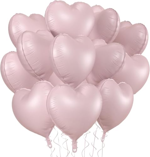 Folienballon in Herzform, Rosa, 45,7 cm, 20 Stück, Blush Petal Rose Herzförmige Folienballons für Valentinstag, Hochzeit, Jahrestag, Geburtstag, Brautparty, Babyparty, Party-Dekorationen Folienballon in Herzform, Rosa, 45,7 cm, 20 Stück, Blush Petal Rose Herzförmige Folienballons für Valentinstag, Hochzeit, Jahrestag, Geburtstag, Brautparty, Babyparty, Party-Dekorationen von CHANGZHONG