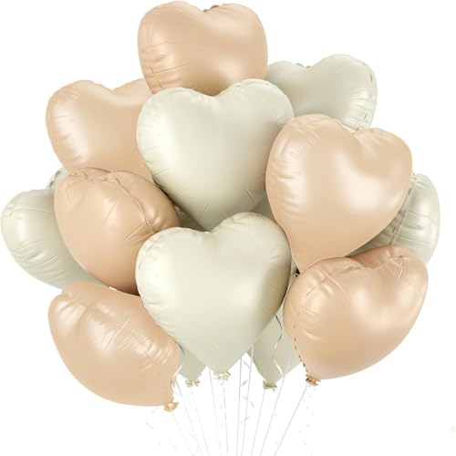 Folienballon in Herzform, karamellfarben, cremefarben, 45,7 cm, 20 Stück, karamellfarben, herzförmig, für Valentinstag, Hochzeit, Jahrestag, Herbst, Geburtstag, Babyparty, Erntedankfest Folienballon in Herzform, karamellfarben, cremefarben, 45,7 cm, 20 Stück, karamellfarben, herzförmig, für Valentinstag, Hochzeit, Jahrestag, Herbst, Geburtstag, Babyparty, Erntedankfest von CHANGZHONG
