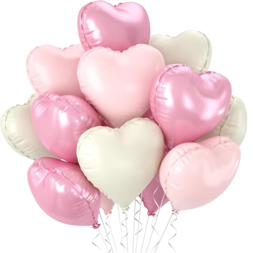 Folienballon in Herzform, rosa, cremefarben, 45,7 cm, 20 Stück, Babyrosa, cremefarben, herzförmige Folienballons für Valentinstag, Hochzeit, Jahrestag, Geburtstag, Brautparty, Babyparty Folienballon in Herzform, rosa, cremefarben, 45,7 cm, 20 Stück, Babyrosa, cremefarben, herzförmige Folienballons für Valentinstag, Hochzeit, Jahrestag, Geburtstag, Brautparty, Babyparty von CHANGZHONG