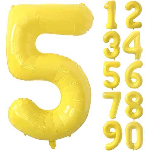 Gelbe Luftballon 40 Zoll Zahlenballon Groß Gelb Luftballon 5 Gelb Geburtstag Ballon Gelbe Folienballon Zahl 5 Helium Ballon 5 Mädchen Jungen Geburtstagsdeko Jubiläum Party Deko Gelbe Luftballon 40 Zoll Zahlenballon Groß Gelb Luftballon 5 Gelb Geburtstag Ballon Gelbe Folienballon Zahl 5 Helium Ballon 5 Mädchen Jungen Geburtstagsdeko Jubiläum Party Deko von CHANGZHONG