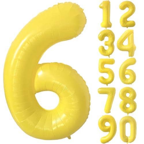 Gelbe Luftballon 40 Zoll Zahlenballon Groß Gelb Luftballon 6 Gelb Geburtstag Ballon Gelbe Folienballon Zahl 6 Helium Ballon 6 Mädchen Jungen Geburtstagsdeko Jubiläum Party Deko Gelbe Luftballon 40 Zoll Zahlenballon Groß Gelb Luftballon 6 Gelb Geburtstag Ballon Gelbe Folienballon Zahl 6 Helium Ballon 6 Mädchen Jungen Geburtstagsdeko Jubiläum Party Deko von CHANGZHONG