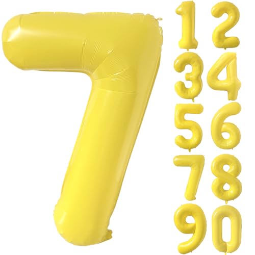 Gelbe Luftballon 40 Zoll Zahlenballon Groß Gelb Luftballon 7 Gelb Geburtstag Ballon Gelbe Folienballon Zahl 7 Helium Ballon 7 Mädchen Jungen Geburtstagsdeko Jubiläum Party Deko Gelbe Luftballon 40 Zoll Zahlenballon Groß Gelb Luftballon 7 Gelb Geburtstag Ballon Gelbe Folienballon Zahl 7 Helium Ballon 7 Mädchen Jungen Geburtstagsdeko Jubiläum Party Deko von CHANGZHONG