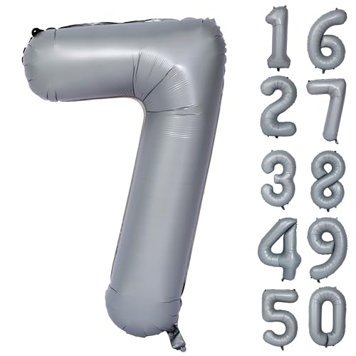 Grau Geburtstag Ballon Zahl 7 Große Graue Ballon Zahlen Luftballons 7 jahre Grau Ballons für Party Deko Hochzeit Valentinstag Einschulung Kindergeburtstag Babyparty Abschluss Dekoration Grau Geburtstag Ballon Zahl 7 Große Graue Ballon Zahlen Luftballons 7 jahre Grau Ballons für Party Deko Hochzeit Valentinstag Einschulung Kindergeburtstag Babyparty Abschluss Dekoration von CHANGZHONG