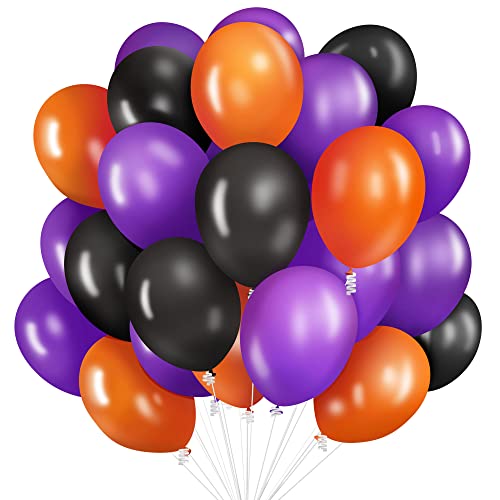 Halloween Deko Luftballons 60 Stück Latexballons schwarz lila orange 10 Zoll für Halloween Party Dekoration Halloween Deko Luftballons 60 Stück Latexballons schwarz lila orange 10 Zoll für Halloween Party Dekoration von CHANGZHONG