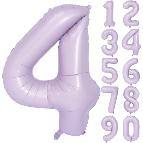 Lila Luftballon 40 Zoll Flieder Zahlenballon Groß Helles Lila Luftballon 4 Hell Lila Geburtstag Ballon lila Folienballon Zahl 4 Helium Ballon 4 Mädchen Jungen Geburtstagsdeko Jubiläum Party Deko Lila Luftballon 40 Zoll Flieder Zahlenballon Groß Helles Lila Luftballon 4 Hell Lila Geburtstag Ballon lila Folienballon Zahl 4 Helium Ballon 4 Mädchen Jungen Geburtstagsdeko Jubiläum Party Deko von CHANGZHONG