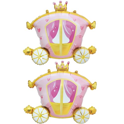 Prinzessin Auto Ballons Mädchen Geburtstag Ballon große Prinzessin Auto Ballon rosa Ballons Prinzessin Party Dekoration Mädchen Geburtstag Party Dekoration Baby Duschen Hochzeit Supplies（2pcs） von CHANGZHONG