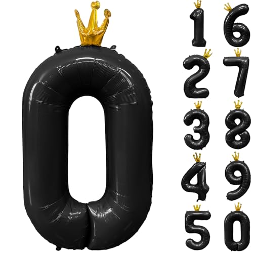 Zahlen 0 Luftballon 40 Zoll Schwarz Zahl Ballons mit Krone Zahlenballons mit Krone Schwarz Krone Ballon Zahlen 0-9 für Geburtstag Party Dekorationen Mädchen Geburtstag Dekor Zahlen 0 Luftballon 40 Zoll Schwarz Zahl Ballons mit Krone Zahlenballons mit Krone Schwarz Krone Ballon Zahlen 0-9 für Geburtstag Party Dekorationen Mädchen Geburtstag Dekor von CHANGZHONG