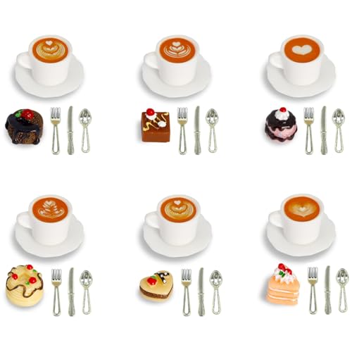 42 Stücke Wichtel Zubehör Puppenhaus Zubehör Mini Food Miniatur Essen Wichtelzubehör Miniatur Zubehör für Miniküche Mini Teeparty DIY Mikrolandschaft Mini Essen Selber Machen Set von CHAOTEMAI