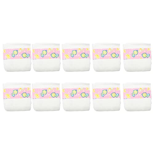 CHAREX Babypuppenwindel-Set – 10 Stück Neugeborene Puppenwindeln Nachfüllpackung, Puppenzubehör für 45,7–61 cm Reborn Puppen von CHAREX