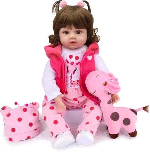 CHAREX Reborn Babypuppe aus Silikon, Baumwolle, 48 cm, weich, für Kinder ab 3 Jahren von CHAREX