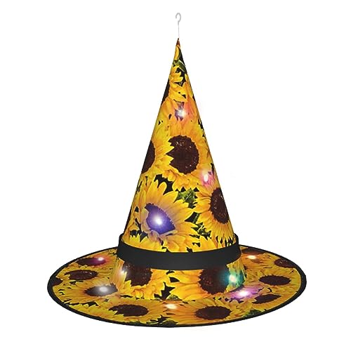 CHARMERM Gelbe Hexenhüte für Halloween mit LED-Lichtern, Hexenhut für Damen CHARMERM Gelbe Hexenhüte für Halloween mit LED-Lichtern, Hexenhut für Damen von CHARMERM
