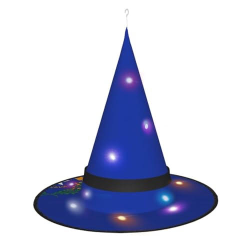 CHARMERM Hexenhüte für Halloween, Nevada, mit LED-Lichtern, Halloween-Dekoration für Frauen, Hexenhut CHARMERM Hexenhüte für Halloween, Nevada, mit LED-Lichtern, Halloween-Dekoration für Frauen, Hexenhut von CHARMERM