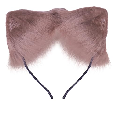CHARMFORGE Tier-Cosplay-Kostüm-Set – Plüschtier Ohren Stirnband und Gesicht Tattoo für Halloween Festival Partys Dress Up von CHARMFORGE