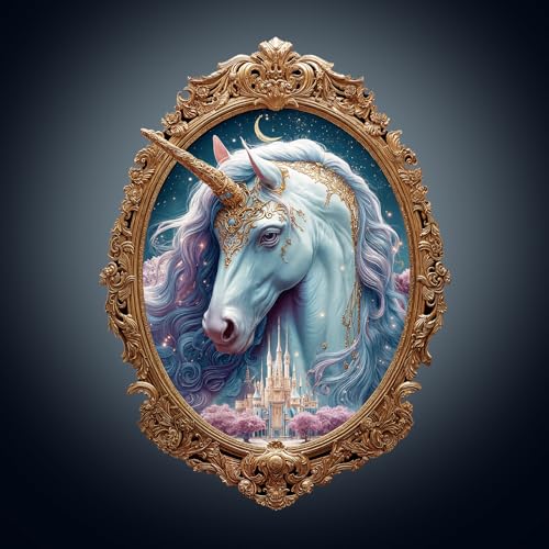Holzpuzzle Erwachsene, 175 Teile Einhorn-Spiegel Holz Puzzle Erwachsen, Unregelmäßige Einzigartige Holzpuzzle Tierform, Weihnachts Geschenke für Familie Freunde (34 * 25.3cm) von CHARMIBLE