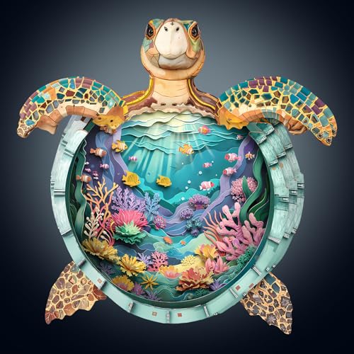 Holzpuzzle Erwachsene, 210 Teile Schildkrötenwelt Puzzles, 34 * 33.6cm Wood Puzzle, Unregelmäßige Einzigartige Tierform Holzpuzzles für Erwachsen, Schön Geschenk für Familie und Freunde Holzpuzzle Erwachsene, 210 Teile Schildkrötenwelt Puzzles, 34 * 33.6cm Wood Puzzle, Unregelmäßige Einzigartige Tierform Holzpuzzles für Erwachsen, Schön Geschenk für Familie und Freunde von CHARMIBLE