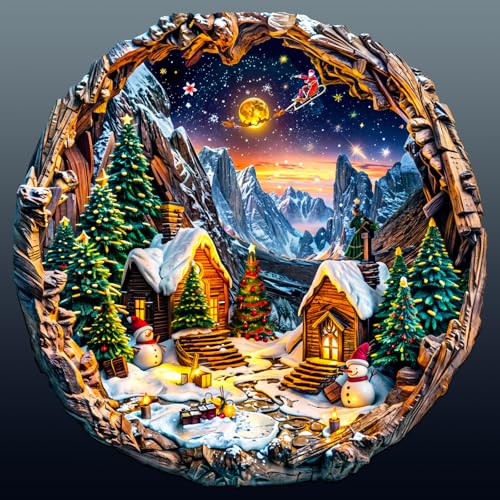 Holzpuzzle Erwachsene, 270 Teile 3D Heiligabend Puzzles, 34 * 33.9cm Wood Puzzle, Unregelmäßige Einzigartige Tierform Holzpuzzles für Erwachsen, Schön Geschenk für Familie und Freunde Holzpuzzle Erwachsene, 270 Teile 3D Heiligabend Puzzles, 34 * 33.9cm Wood Puzzle, Unregelmäßige Einzigartige Tierform Holzpuzzles für Erwachsen, Schön Geschenk für Familie und Freunde von CHARMIBLE