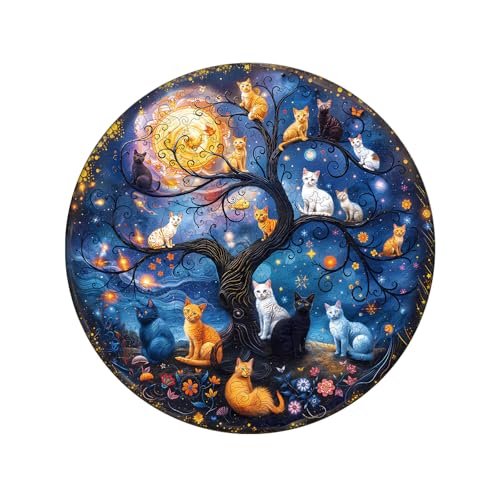 Holzpuzzle Erwachsene, 270 Teile Eichhörnchenträume Puzzles, 34 * 34cm Wood Puzzle, Unregelmäßige Einzigartige Tierform Holzpuzzles für Erwachsen, Schön Geschenk für Familie und Freunde von CHARMIBLE