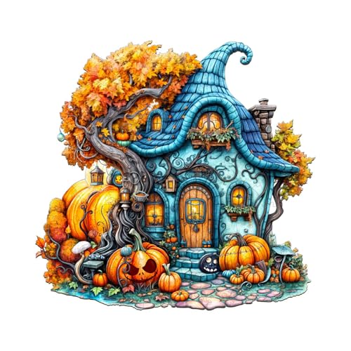 Holzpuzzle Erwachsene, 270 Teile Kürbishaus Puzzles, 34 * 32.7cm Wood Puzzle, Unregelmäßige Einzigartige Tierform Holzpuzzles für Erwachsen, Schön Geschenk für Familie und Freunde Holzpuzzle Erwachsene, 270 Teile Kürbishaus Puzzles, 34 * 32.7cm Wood Puzzle, Unregelmäßige Einzigartige Tierform Holzpuzzles für Erwachsen, Schön Geschenk für Familie und Freunde von CHARMIBLE
