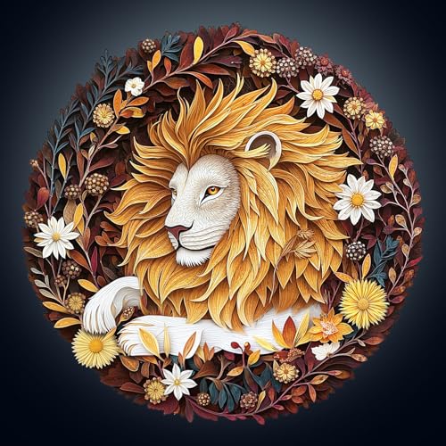 Holzpuzzle Erwachsene, 270 Teile Waldträumer-Löwe Puzzles, 34 * 34cm Wood Puzzle, Unregelmäßige Einzigartige Tierform Holzpuzzles für Erwachsen, Schön Geschenk für Familie und Freunde Holzpuzzle Erwachsene, 270 Teile Waldträumer-Löwe Puzzles, 34 * 34cm Wood Puzzle, Unregelmäßige Einzigartige Tierform Holzpuzzles für Erwachsen, Schön Geschenk für Familie und Freunde von CHARMIBLE