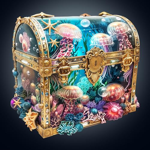 Holzpuzzle Erwachsene, 275 Teile Jellyfish Chest Holz Puzzle Erwachsen, Unregelmäßige Einzigartige Holzpuzzle Tierform, Weihnachts Geschenke für Familie Freunde (34 * 33.3cm) von CHARMIBLE