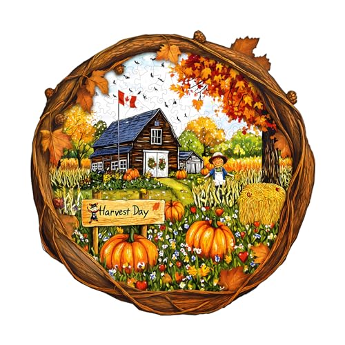 Holzpuzzle Erwachsene, 280 Teile Erntetag Puzzles, 34 * 34cm Wood Puzzle, Unregelmäßige Einzigartige Tierform Holzpuzzles für Erwachsen, Schön Geschenk für Familie und Freunde Holzpuzzle Erwachsene, 280 Teile Erntetag Puzzles, 34 * 34cm Wood Puzzle, Unregelmäßige Einzigartige Tierform Holzpuzzles für Erwachsen, Schön Geschenk für Familie und Freunde von CHARMIBLE
