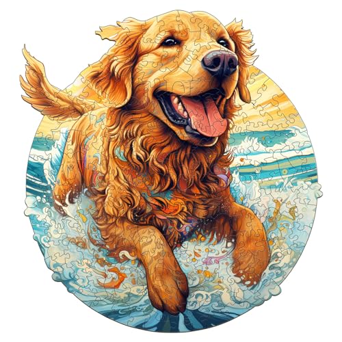 Holzpuzzle Erwachsene, 280 Teile Golden Retriever Holz Puzzle Erwachsene, 31.9x34cm Wooden Puzzle, Unregelmäßige Einzigartige Puzzle, Holzpuzzle Tierform, Holz Puzzle Mit Geschenkbox Aus Holz Holzpuzzle Erwachsene, 280 Teile Golden Retriever Holz Puzzle Erwachsene, 31.9x34cm Wooden Puzzle, Unregelmäßige Einzigartige Puzzle, Holzpuzzle Tierform, Holz Puzzle Mit Geschenkbox Aus Holz von CHARMIBLE