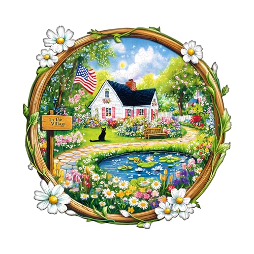 Holzpuzzle Erwachsene, 280 Teile Im Dorf Puzzles, 34 * 33cm Wood Puzzle, Unregelmäßige Einzigartige Tierform Holzpuzzles für Erwachsen, Schön Geschenk für Familie und Freunde Holzpuzzle Erwachsene, 280 Teile Im Dorf Puzzles, 34 * 33cm Wood Puzzle, Unregelmäßige Einzigartige Tierform Holzpuzzles für Erwachsen, Schön Geschenk für Familie und Freunde von CHARMIBLE