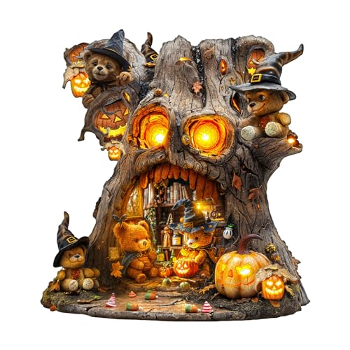 Holzpuzzle Erwachsene, 285 Teile Enchanted Bearhouse Holz Puzzle Erwachsen, Unregelmäßige Einzigartige Holzpuzzle Tierform, Weihnachts Geschenke für Familie Freunde (34 * 31.5cm) von CHARMIBLE