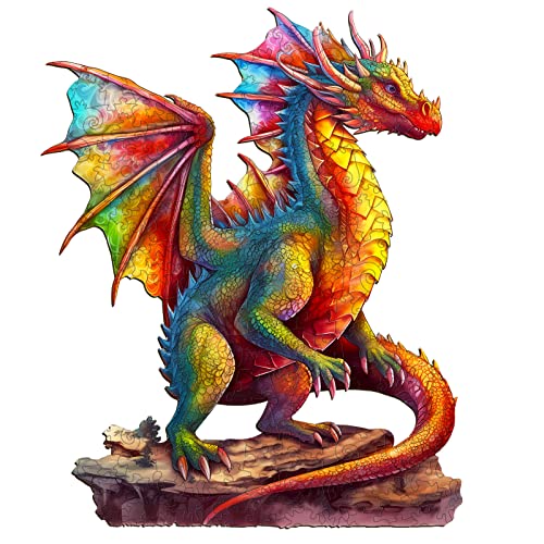 Holzpuzzle Erwachsene, 270 Teile Drachen Holz Puzzle Erwachsene, 40x32cm Wooden Puzzle, Unregelmäßige Einzigartige Puzzle, Holzpuzzle Tierform, Holz Puzzle Mit Geschenkbox Aus Holz Holzpuzzle Erwachsene, 270 Teile Drachen Holz Puzzle Erwachsene, 40x32cm Wooden Puzzle, Unregelmäßige Einzigartige Puzzle, Holzpuzzle Tierform, Holz Puzzle Mit Geschenkbox Aus Holz von CHARMIBLE