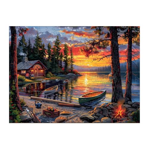 Klassische Puzzles, Rechteck Puzzle 1000 Teile Erwachsene, 50 x 70 cm Kanusee, Unregelmäßige Einzigartige Puzzles für Erwachsen, Schön Geschenk für Familie Freunde Klassische Puzzles, Rechteck Puzzle 1000 Teile Erwachsene, 50 x 70 cm Kanusee, Unregelmäßige Einzigartige Puzzles für Erwachsen, Schön Geschenk für Familie Freunde von CHARMIBLE