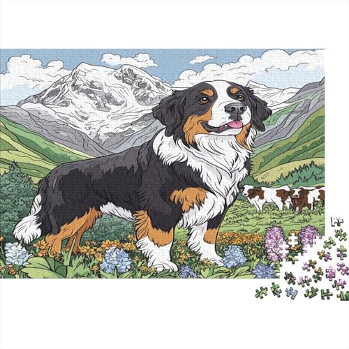 BAdlerhunde Puzzle 1000 Teile,für Erwachsene, Impossible Puzzle,farbenfrohes Legespiel,Geschicklichkeitsspiel Für Die Ganze Familie,Erwachsenenpuzzle Puzzel 1000pcs (75x50cm) von CHCAIOVO