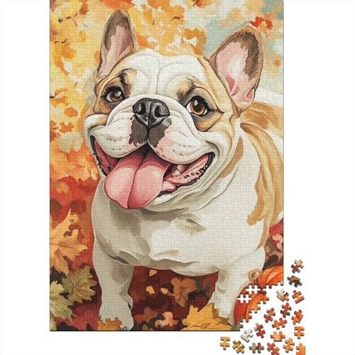 BullHund Puzzle 1000 Teile Schwer Puzzle Spielzeug Lernspiel Impossible Herausforderung Spielzeug Für Erwachsene Und Kinder in Bewährter 1000pcs (75x50cm) von CHCAIOVO