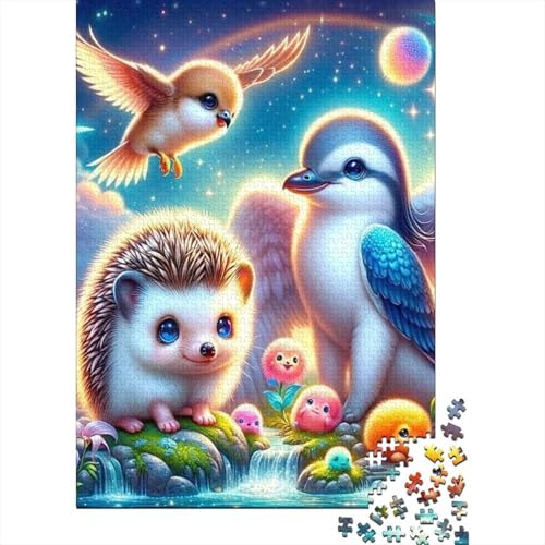 Cute Igel Puzzles 1000 Teile Schwer Puzzle Spielzeug Pädagogisches Spiel Impossible Herausforderungsspielzeug Für Erwachsene Und Kinder Ab 14 Jahren 1000pcs (75x50cm) von CHCAIOVO