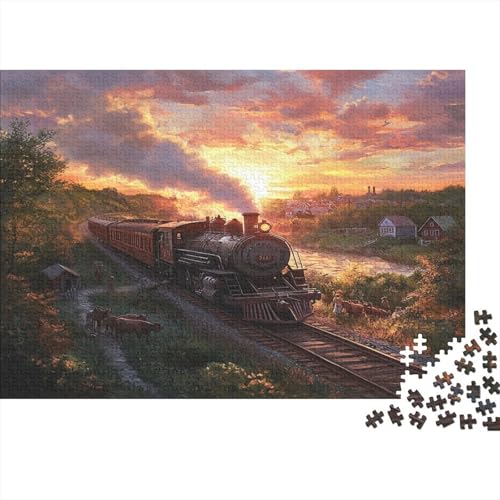 Dampfzug Puzzle 1000 Teile Erwachsener Kniffel Spaß Für Die Ganze Familie - Abwechslungsreiche 1000 Puzzleteilige Motive Puzzlespiel Erwachsene, Puzzel 1000pcs (75x50cm) von CHCAIOVO