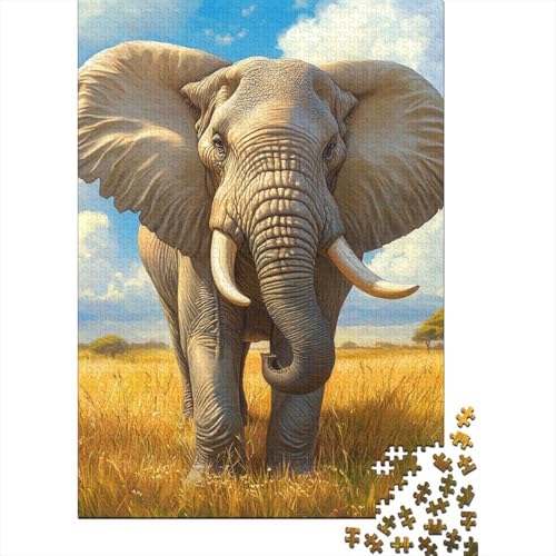 Elephant Puzzle 1000 Teile Schwer Puzzle Spielzeug Pädagogisches Spiel Impossible Herausforderungsspielzeug Für Erwachsene Und Kinder in Bewährter 1000pcs (75x50cm) von CHCAIOVO