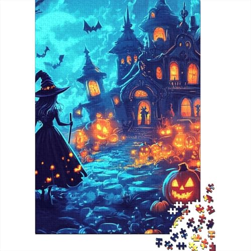 Hexe Puzzle 1000-teilige Schwer Puzzle Spielzeug Lernspiel Impossible Herausforderung Spielzeug Für Erwachsene Und Kinder in Bewährter 1000pcs (75x50cm) von CHCAIOVO