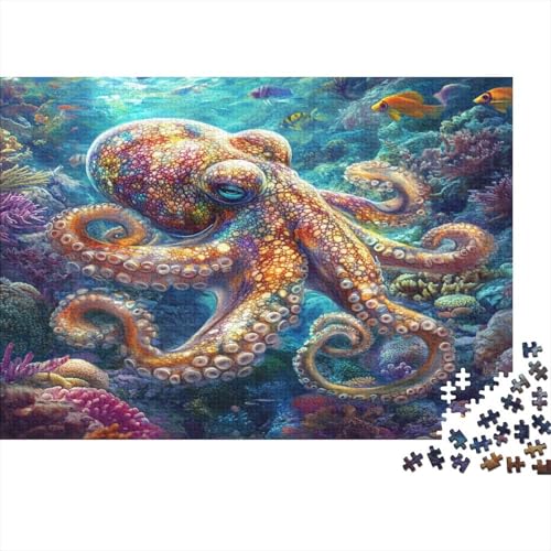 Oktopus 1000 Teile,Impossible Puzzle,Geschicklichkeitsspiel Für Die Ganze Familie, Erwachsenen Puzzlespiel Puzzel 1000pcs (75x50cm) von CHCAIOVO