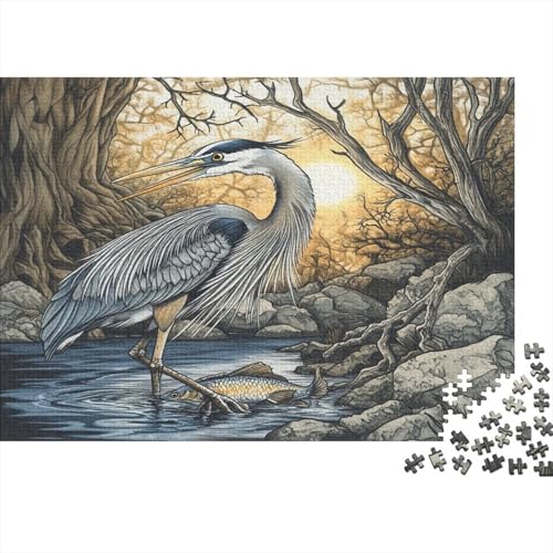 Reiher Puzzle 1000 Teile Erwachsene, Puzzlespiel Jigsaw Puzzles Erwachsenen Puzzlespiel Puzzel 1000pcs (75x50cm) von CHCAIOVO