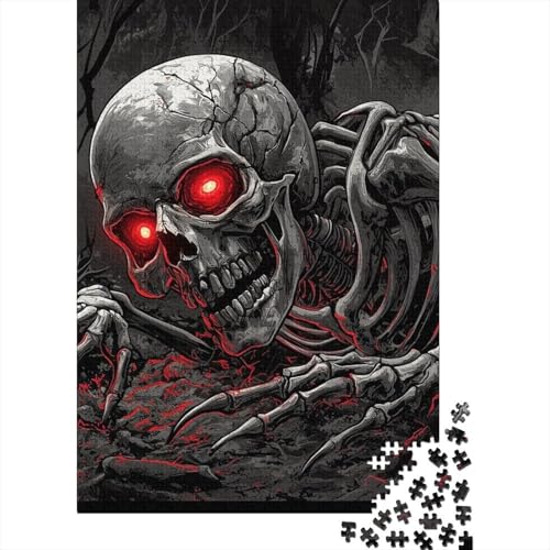 Schädel Puzzle 1000-teilige Schwer Puzzle Spielzeug Pädagogisches Spiel Impossible Herausforderung Spielzeug Für Erwachsene Kinder 1000pcs (75x50cm) von CHCAIOVO