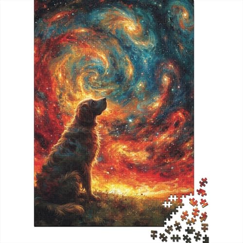 Smile Hund Puzzles 1000-teilige Schwer Puzzle Spielzeug Lernspiel Impossible Herausforderungsspielzeug Für Erwachsene Kinder 1000pcs (75x50cm) von CHCAIOVO