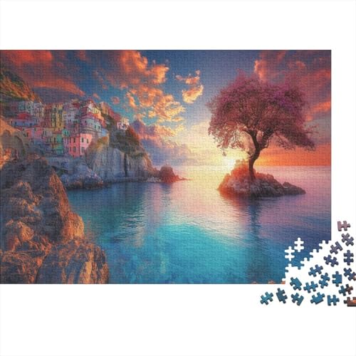 Sonnenuntergang im Hafen 1000 Teile,Impossible Puzzle,Geschicklichkeitsspiel Für Die Ganze Familie, Erwachsenen Puzzlespiel Puzzel 1000pcs (75x50cm) von CHCAIOVO
