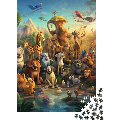 Tierwelt Puzzle 1000 Teile Schwer Puzzle Spielzeug Lernspiel Impossible Herausforderung Spielzeug Für Erwachsene Und Kinder Ab 14 Jahren 1000pcs (75x50cm) von CHCAIOVO