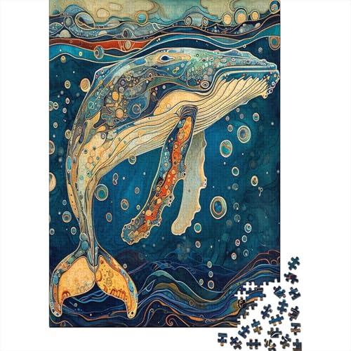 Wal Puzzle 1000 Teile Schwer Puzzle Spielzeug Pädagogisches Spiel Impossible Herausforderungsspielzeug Für Erwachsene Und Kinder Ab 12 Jahren 1000pcs (75x50cm) von CHCAIOVO