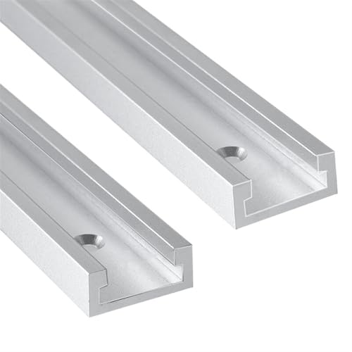 Aluminium-T-Track-Steck-Gehrungs-Gleisspur-Gerät T-Slot, 30/40/50 cm Holzbearbeitungsschienenschiene, T-Schieberie-Slot-Schlittenlimitanleitung (40 cm (15,75 Zoll)) von CHCWR